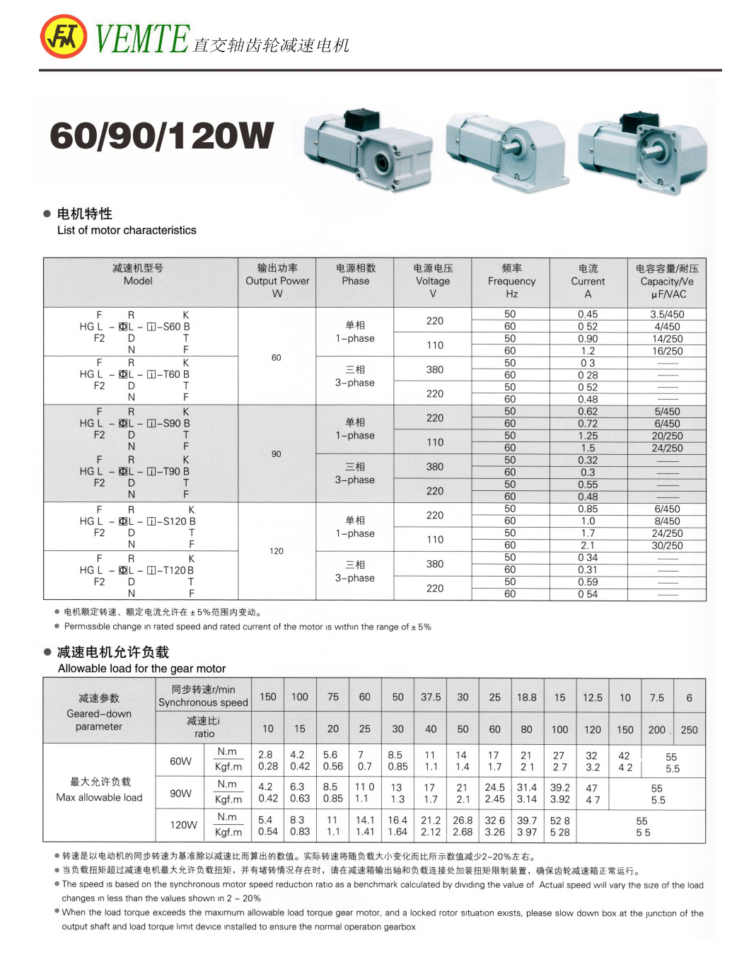 直交軸齒輪減速機(jī)60-90-120W